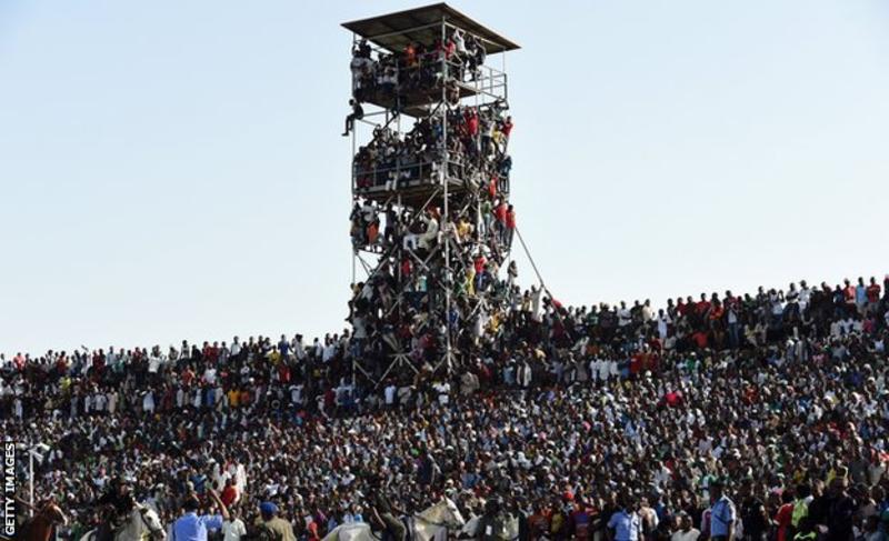 Fans outseat stadium in Nigeria