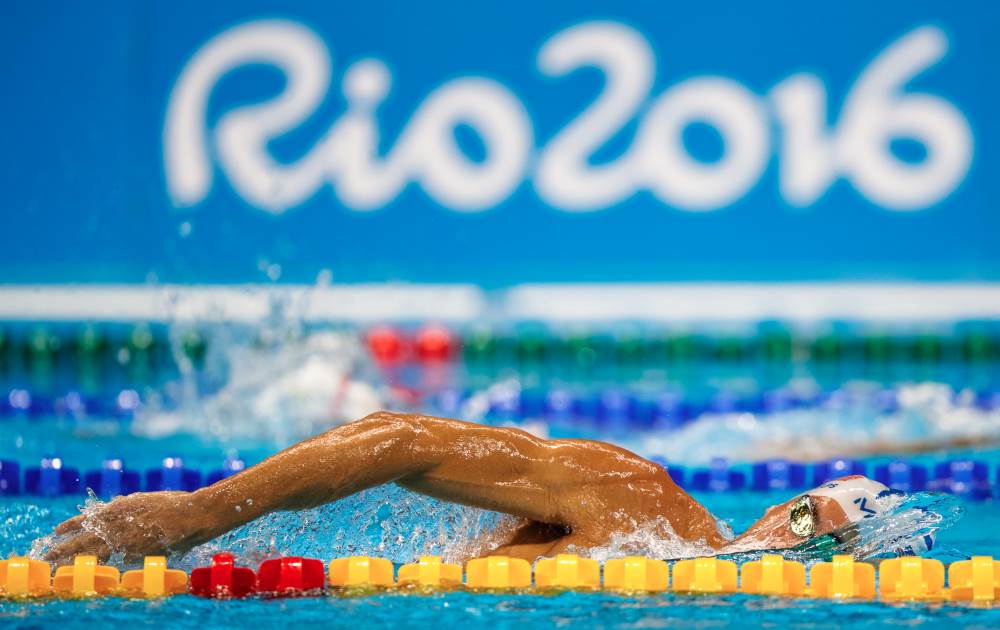 Splash landing for Phelps