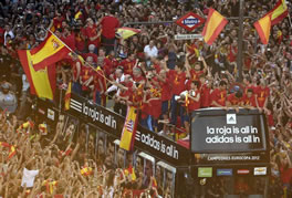 Spain celebrated double title